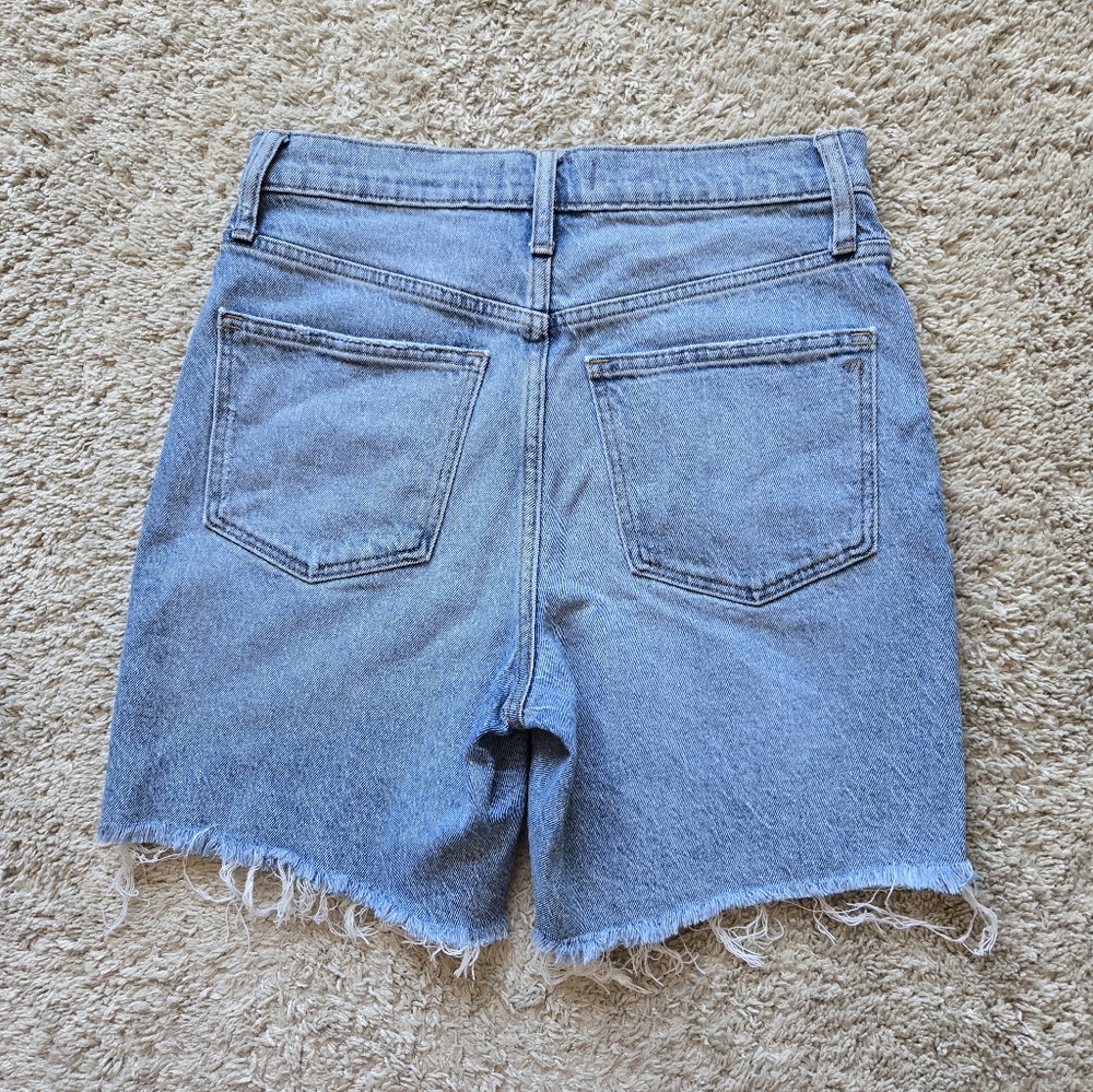 Madewell High Rise Denim Mid Length Shorts Womens 27 Blue - Picture 5 of 10